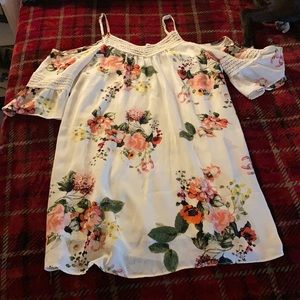Pink flower summer dress
